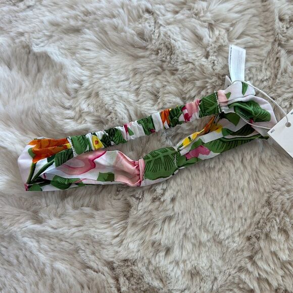 Janie & Jack Baby Tropical Flamingo Soft Headband in White Tropical Flamingo OS - Picture 4 of 4